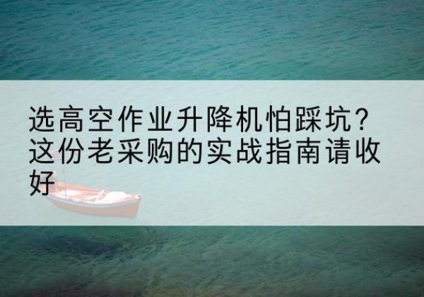 广汉高空作业升降机厂家推荐-选高空作业升降机怕踩坑？这份老采购的实战指南请收好