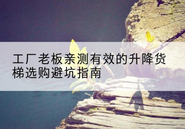 广汉升降货梯怎么选-工厂老板亲测有效的升降货梯选购避坑指南